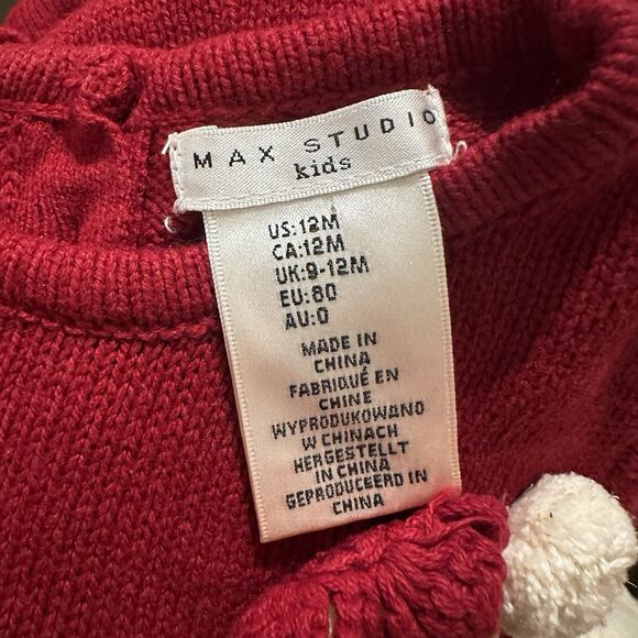 Max Studio Kids Christmas Dress Size 12M Winter Baby Toddler Girl Party New Year - Picture 3 of 3